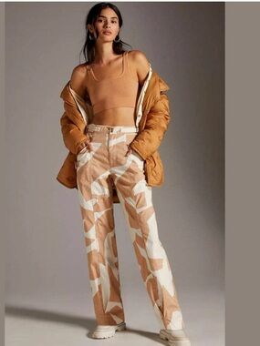 Anthropologie Utility Barrel Cotton Pants Women’s Size 6